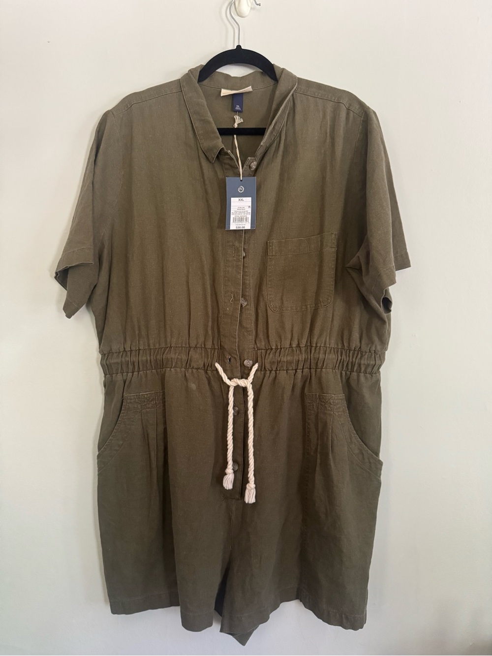 NWT Universal Thread - Olive Green Short Sleeve Utility Romper